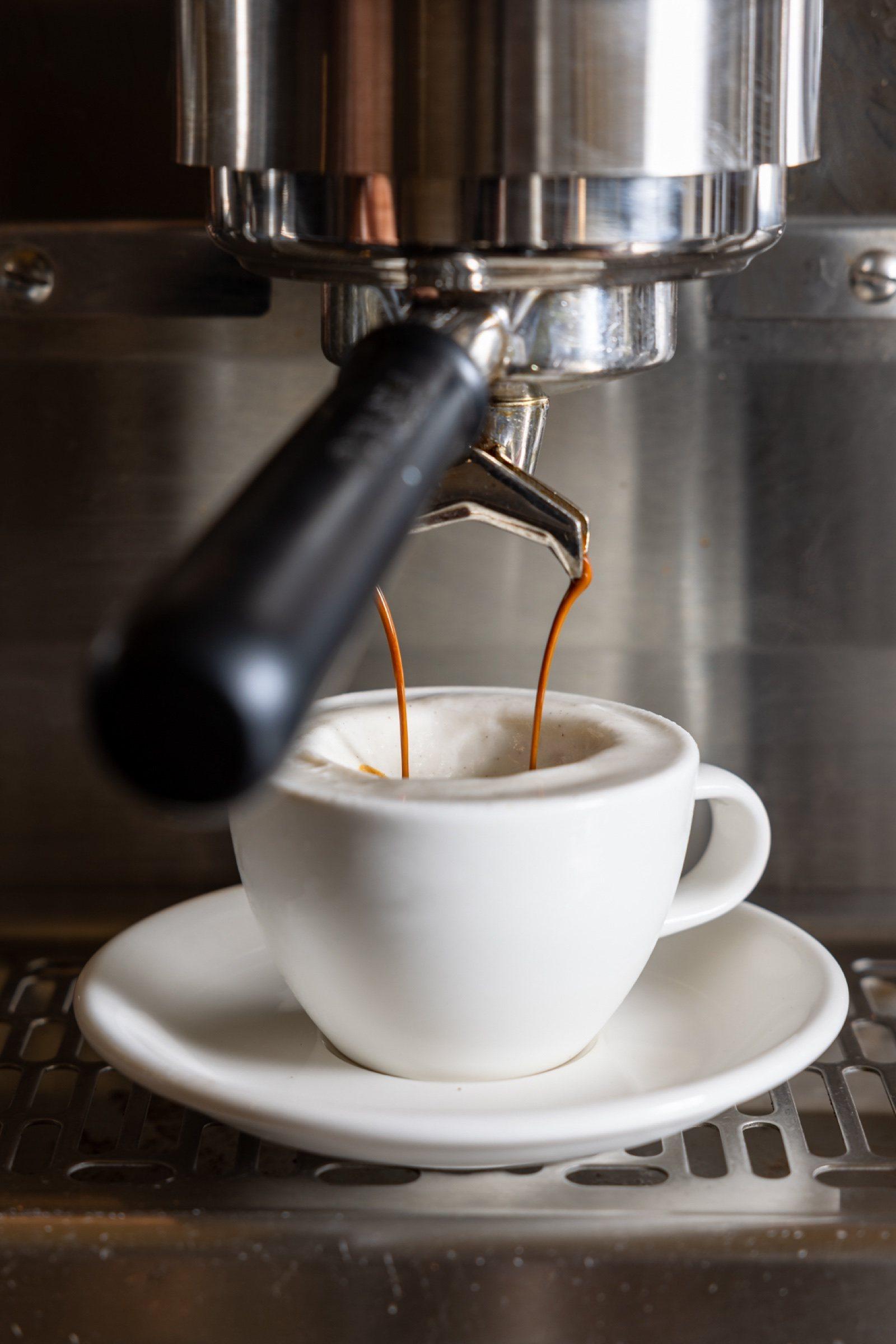Espresso pouring at The Observatory